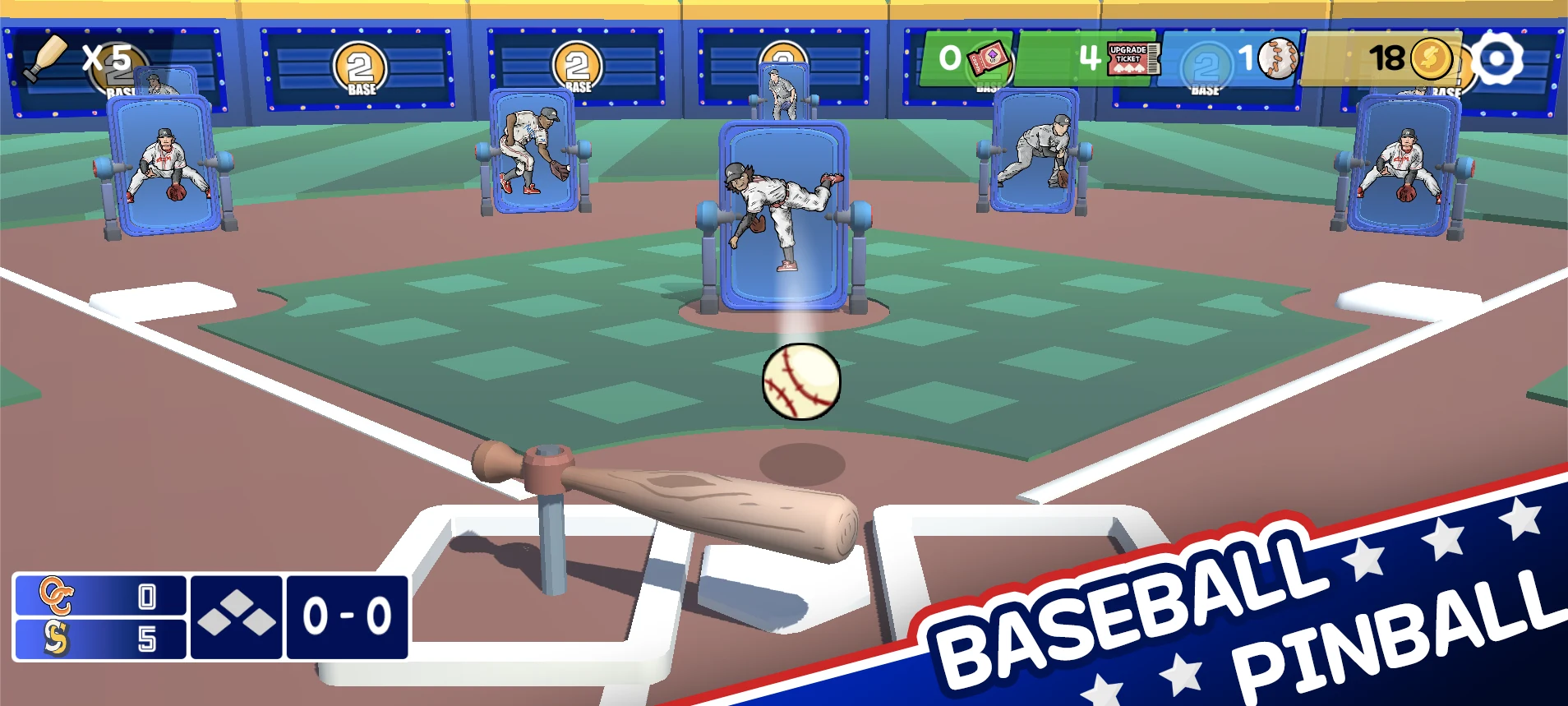 Pin baseball games - slugger screenshot